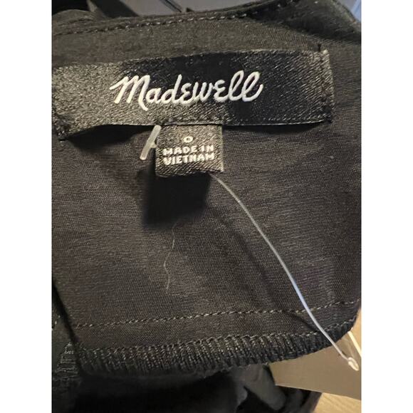 NWT Madewell Women's The Layton Midi Slip Dress Black Sleeveless V-Neck Size 0 - Picture 13 of 13